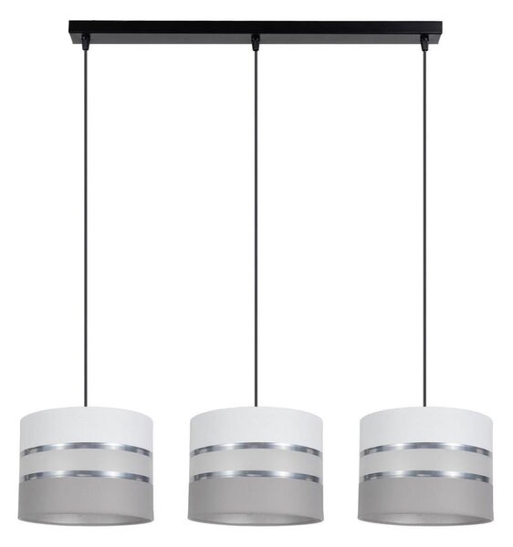 Luster na lanku CORAL 3xE27/60W/230V biela/šedá