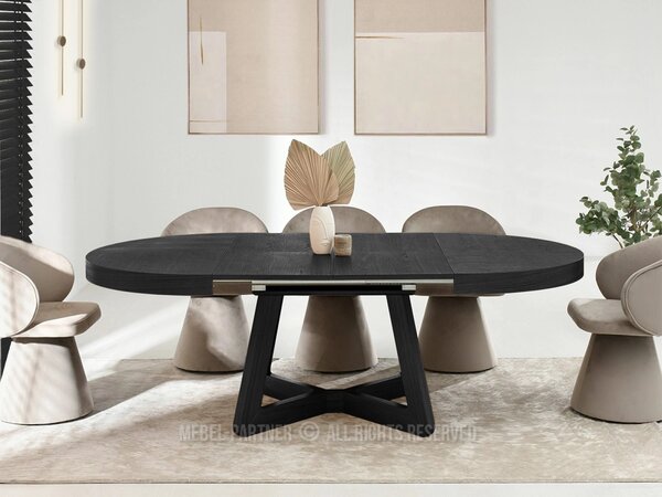 Okrúhly rozkladací stôl 130(230)x130 SABRIN - čierny