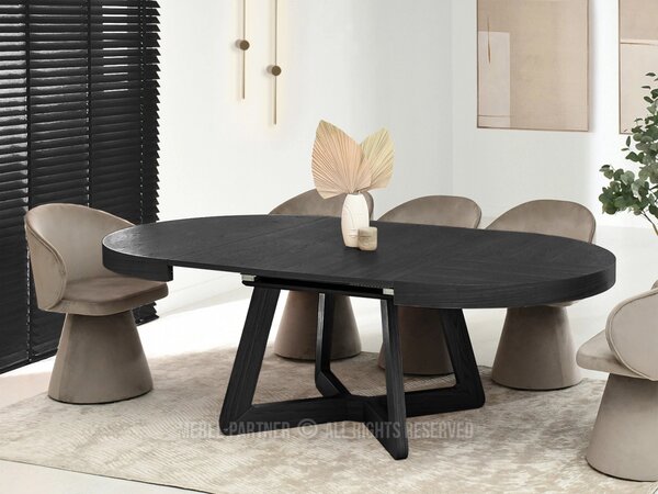 Okrúhly rozkladací stôl 130(230)x130 SABRIN - čierny