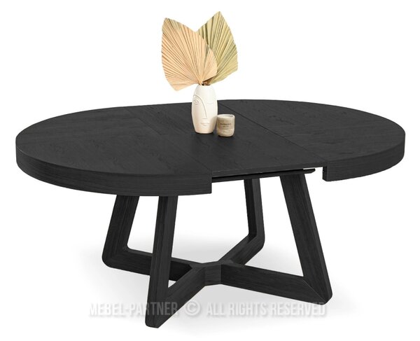 Okrúhly rozkladací stôl 130(230)x130 SABRIN - čierny