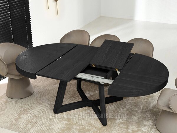 Okrúhly rozkladací stôl 130(230)x130 SABRIN - čierny