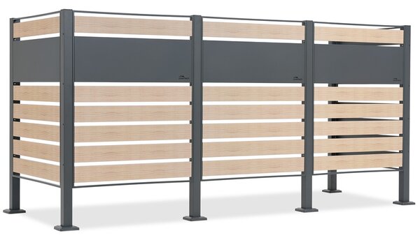 Skriňa pre 3 odpadkové koše 120l alebo 240l Breda CoverTech