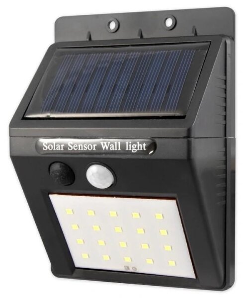 LED solárne nástenné svietidlo so snímačom a externým panelom LED/0,55W/3,7V IP44