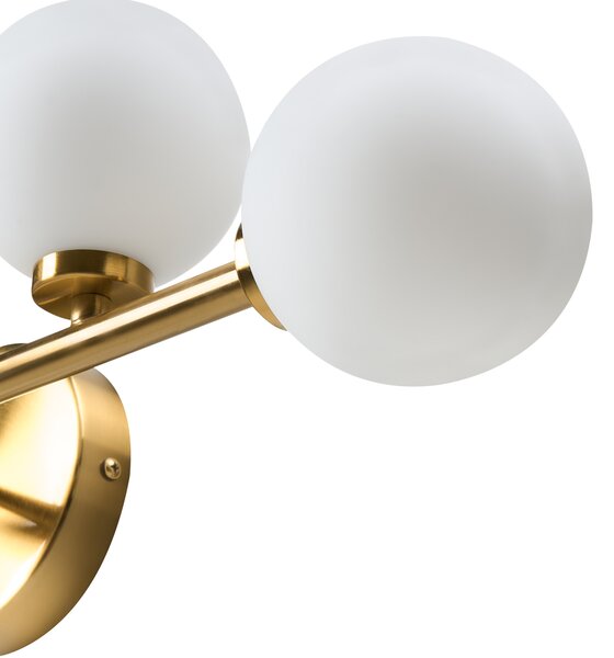 Nástenná lampa zlatá s 5 žiarovkami kov železo svietidlo moderné osvetlenie obývacia izba jedáleň spálňa