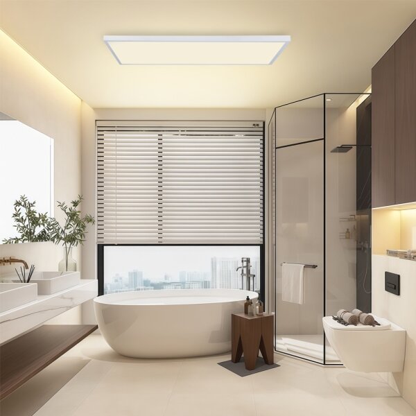 Brilagi - LED Kúpeľňové stropné svietidlo FRAME LED/96W/230V 120x60 cm IP44 biele