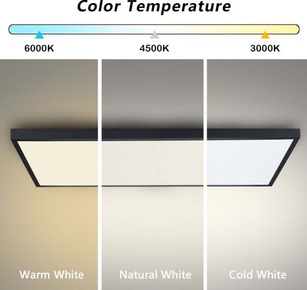 Brilagi-LED Stmievateľné kúpeľňové svietidlo FRAME SMART LED/96W/230V IP44 čierne + diaľkové ovládanie