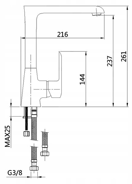 Invena Siros, stojanková drezová batéria, chrómová, BZ-90-L01-A