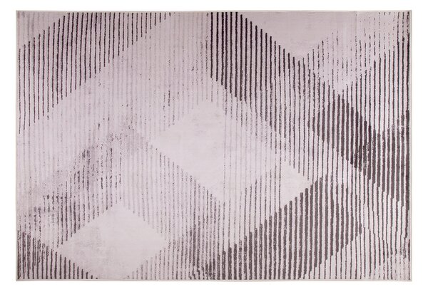 Koberec ružový polyesterový 140 x 200 cm obdĺžnikový s krátkym vlasom abstraktný vzor