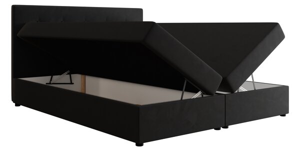 Manželská posteľ 140x200 STIG 9 s úložným priestorom - tmavo šedá