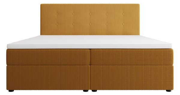 Manželská posteľ 140x200 STIG 11 s úložným priestorom - žltá