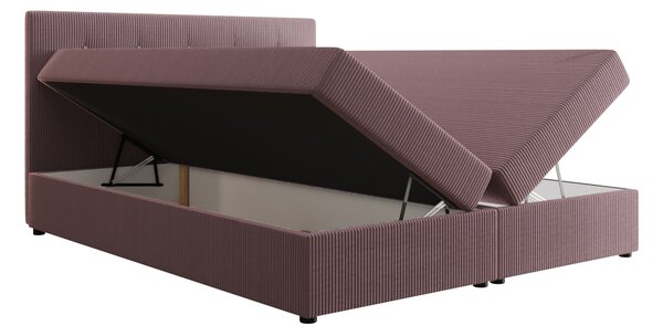 Manželská posteľ 140x200 STIG 11 s úložným priestorom - ružová