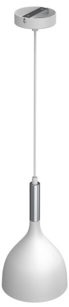 Luster na lanku NOAK 1xE27/15W/230V biela/chróm