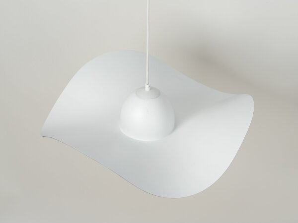 Luster na lanku KAPELLO 1xE27/60W/230V pr. 55 cm biela/zlatá