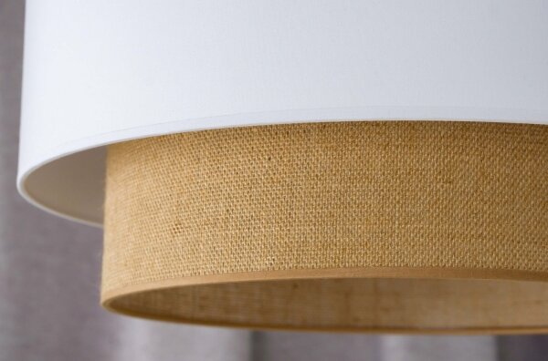 Duolla - Luster na lanku BOHO 1xE27/15W/230V pr. 45 cm biela/hnedá