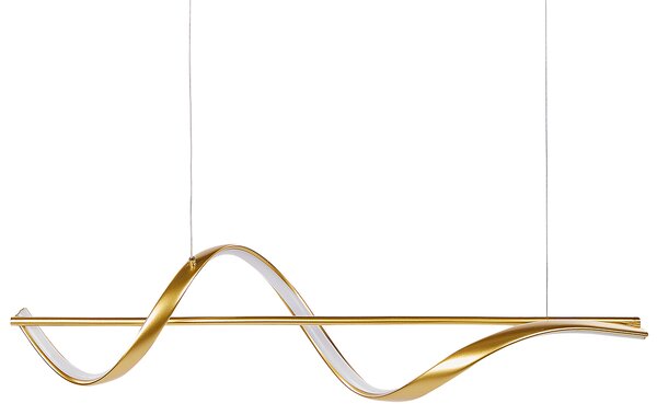 LED závesná lampa zlatá kovová na strop dizajnové osvetlenie moderný štýl obývačka jedáleň