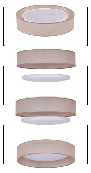 Duolla - LED Stropné svietidlo ROLLER LED/24W/230V svetlo pr. 45 cm hnedá