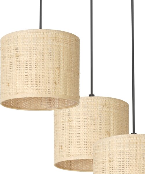 Luster na lanku RATTAN 3xE27/60W/230V ratan