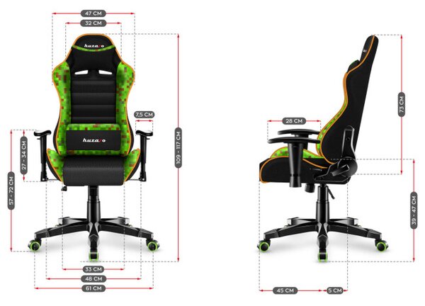Detská herná stolička Ranger - 6.0 pixel mesh