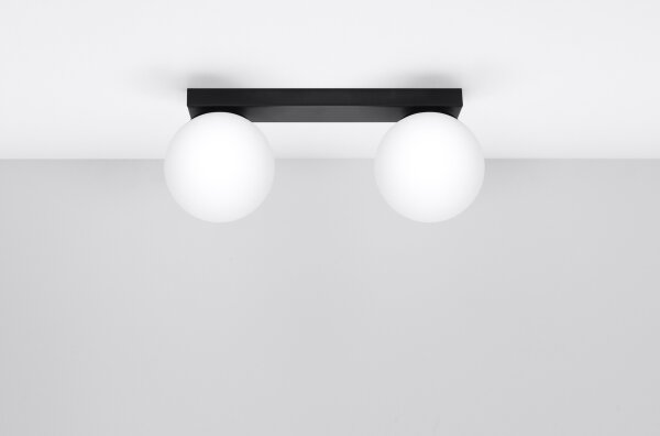 Sollux SL.1152 - Stropné svietidlo YOLI 2xG9/12W/230V čierna