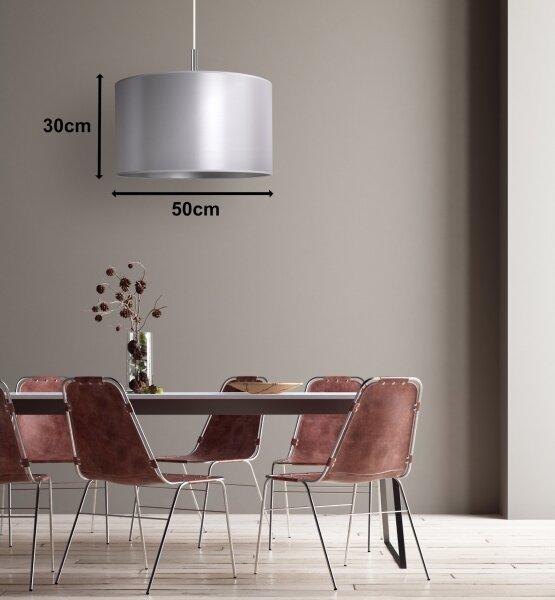 Duolla - Luster na lanku CANNES 1xE27/15W/230V pr. 50 cm strieborná