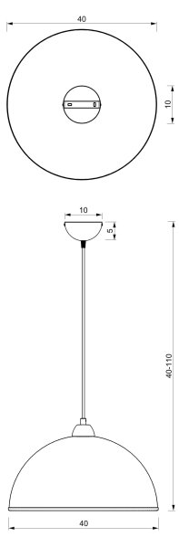 Luster na lanku KITCHEN 1xE27/15W/230V biela