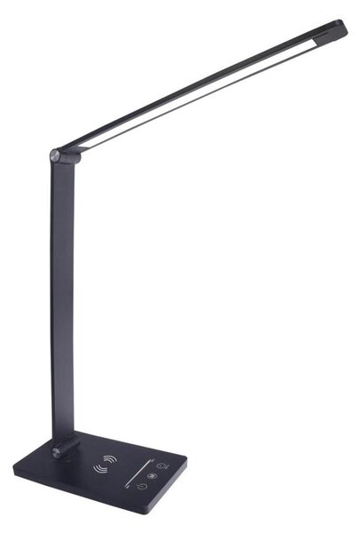 LED Stolná lampa s bezdrôtovým nabíjaním VARIO LED/5W/230V 3000-6000K čierna