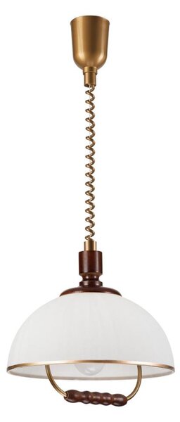 Sťahovací luster RAMONA 1xE27/60W/230V béžová/tmavohnedá