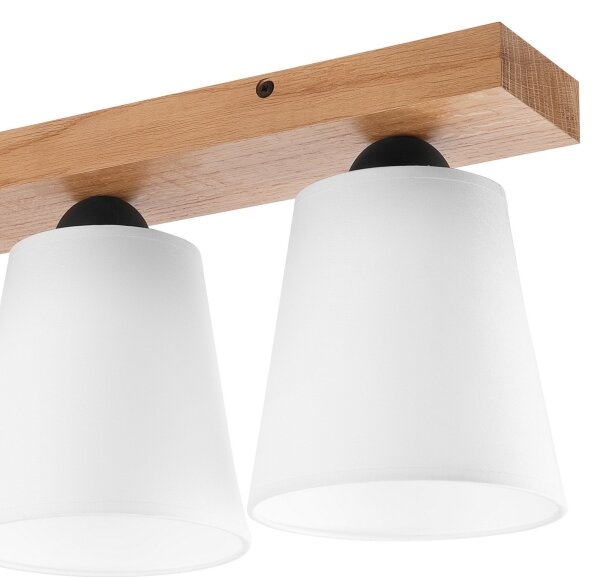 Prisadený luster LULA 4xE27/60W/230V dub