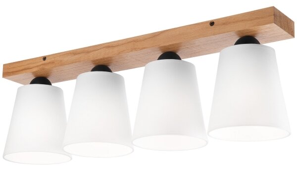 Prisadený luster LULA 4xE27/60W/230V dub