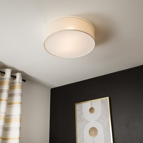 Stropné svietidlo SIRJA DOUBLE 4xE27/15W/230V pr. 45 cm krémová
