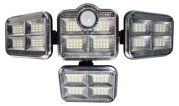 LED Solárny reflektor so senzorom pohybu a súmraku 30W/3,7V 2400 mAh IP47 + DO