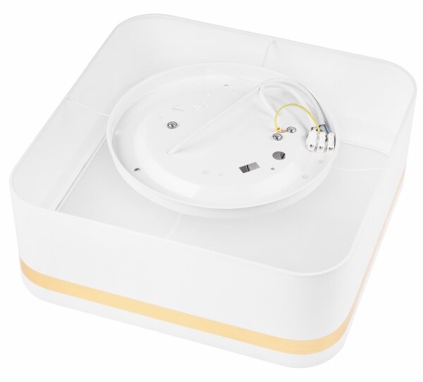 Stropné svietidlo SIRJA SQUARE 2xE27/60W/230V 35x35 cm biela