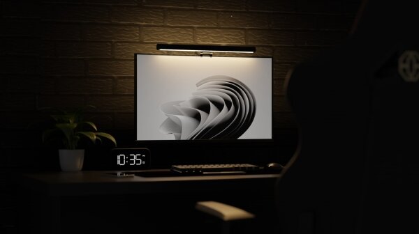 LED Stmievateľné osvetlenie monitora LEVANO LED/5W/5V 3000-6000K čierna