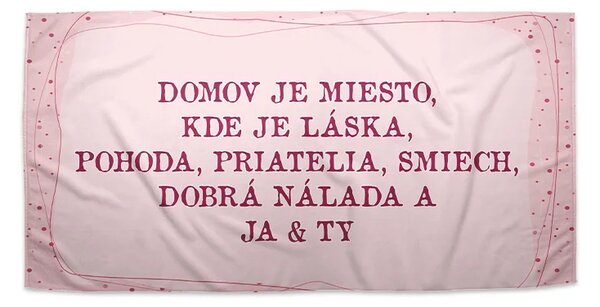 Sablio Uterák Domov 3 - 30x50 cm