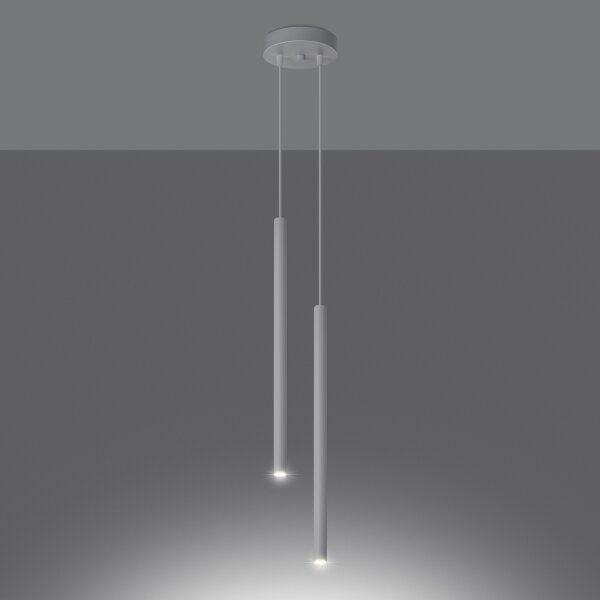 Sollux SL.1303 - Luster na lanku PASTELO 2xG9/8W/230V biela