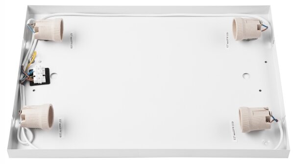 Stropné svietidlo NATURAL SQUARE 4xE27/15W/230V 45x45 cm borovica