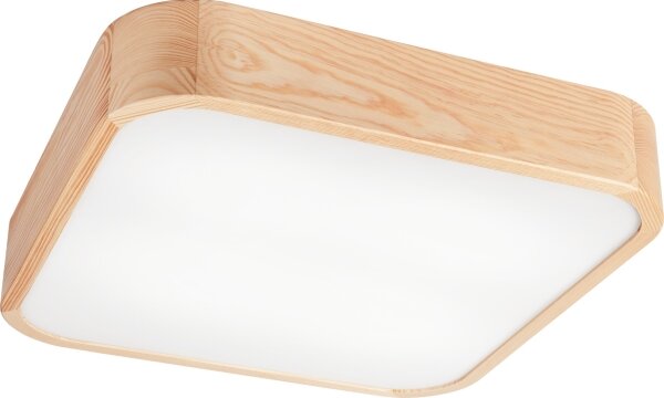 Stropné svietidlo NATURAL SQUARE 4xE27/15W/230V 45x45 cm borovica