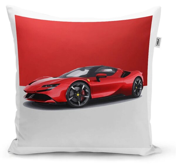 Sablio Vankúš Ferrari na červeno-bielej - 40x40 cm