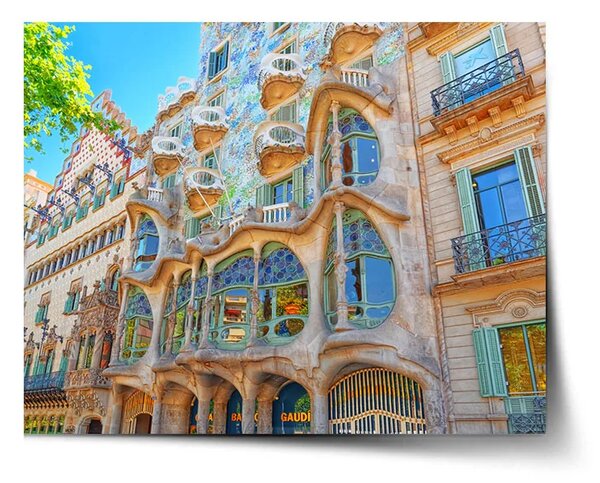Sablio Plagát Barcelona Gaudi Casa Batllo 2 - 60x40 cm