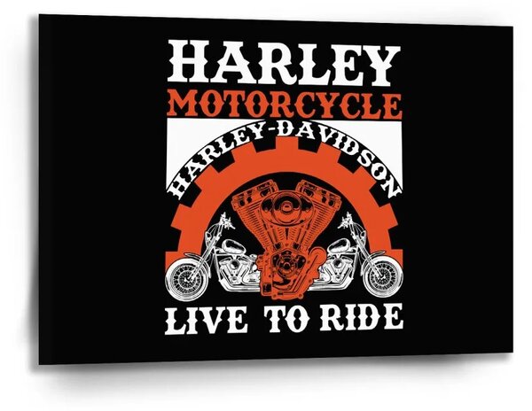 Sablio Obraz Harley-Davidson Live to ride - 90x60 cm