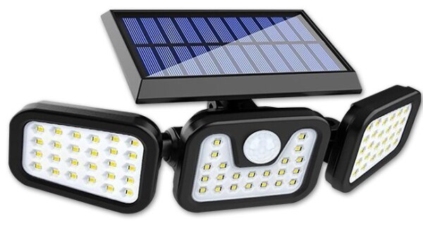 LED solárny reflektor so senzorom LED/15W/3,7V 2400 mAh IP54 4500K