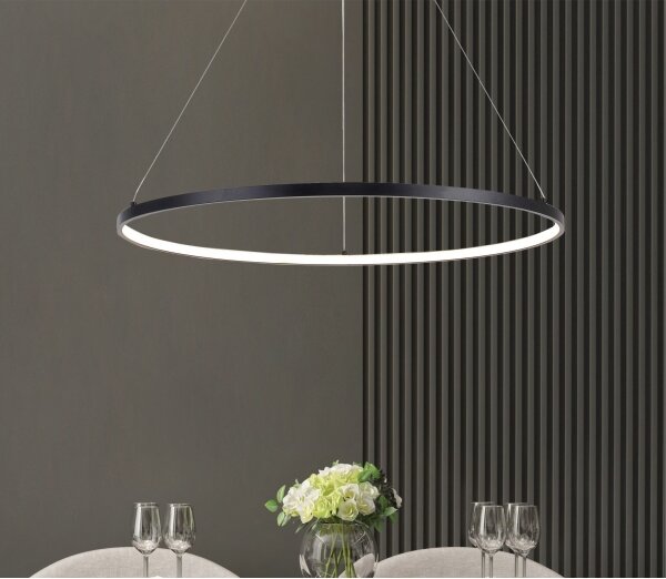 Zuma Line 2023201-BK60 - LED Luster na lanku BRENO LED/28W/230V 3000/4000/6000K
