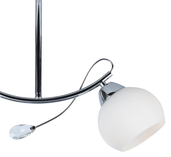 Luster na tyči CONNOR 2xE27/15W/230V lesklý chróm/biela