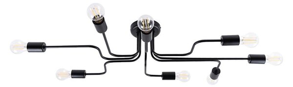 Sollux SL.1448 - Prisadený luster VECTOR 8xE27/15W/230V čierna