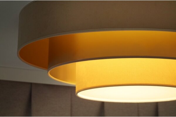 Duolla - LED Stropné svietidlo LUNETA LED/26W/230V pr. 60 cm 4000K béžová/zlatá