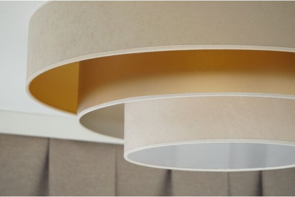 Duolla - LED Stropné svietidlo LUNETA LED/26W/230V pr. 60 cm 4000K béžová/zlatá