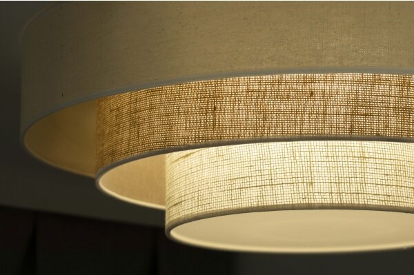 Duolla - LED Stropné svietidlo LUNETA LED/26W/230V pr. 60 cm 4000K krémová/hnedá