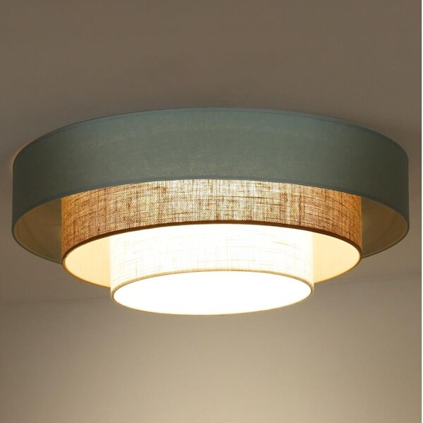 Duolla-LED Stropné svietidlo LUNETA LED/26W/230V pr. 60 cm 4000K tyrkysová/béžová