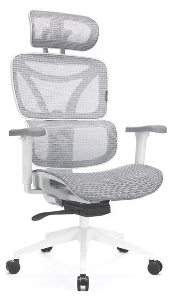 Kancelárska ergonomická stolička LEVANO šedá/biela/čierna