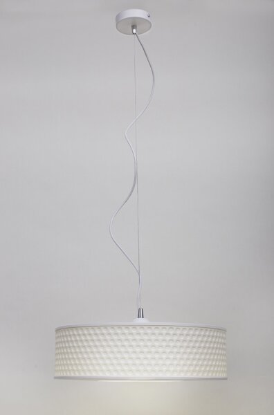 Luster na lanku GARDA 1xE27/60W/230V pr. 40 cm biela